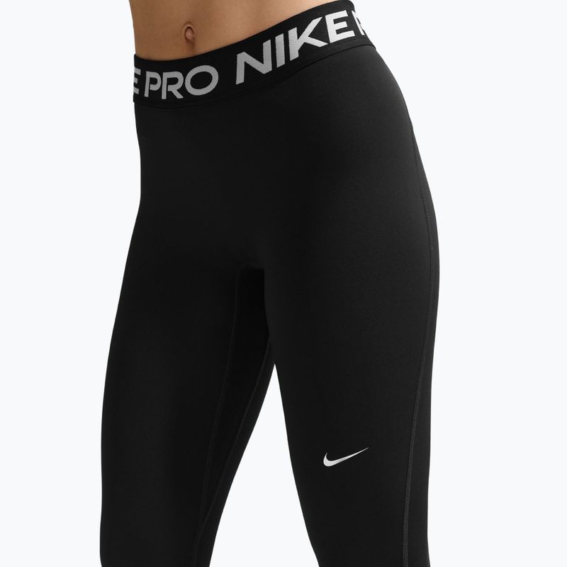 Women's leggings Nike Pro Mid-Rise Full black/white 5