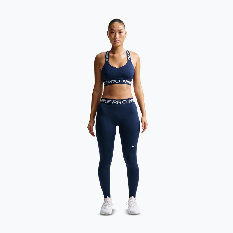Women's leggings Nike Pro Mid-Rise Full midnight navy/white 2