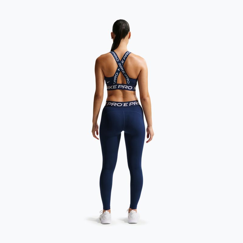 Women's leggings Nike Pro Mid-Rise Full midnight navy/white 3