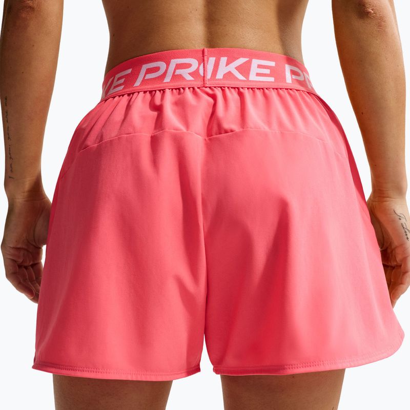 Women's training shorts Nike Pro Dri-Fit Mid-Rise Brief-Lined 3" sea coral/white 5