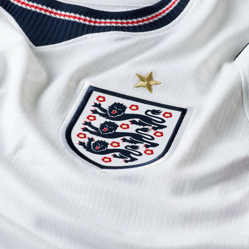 Men's football shirt Nike England 2026 Stadium Home white/speed red/obsidian/obsidian 9