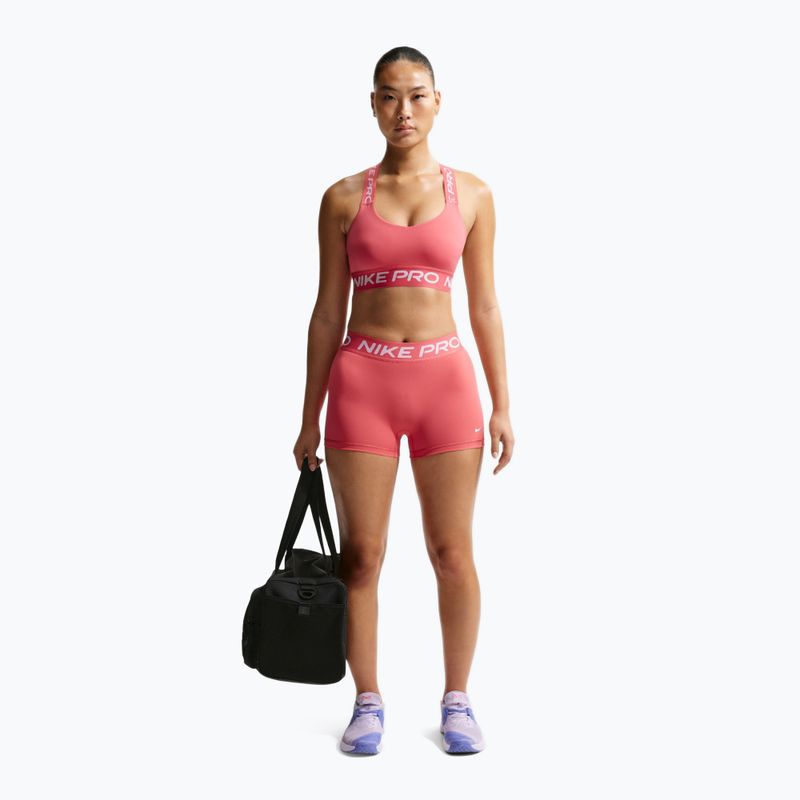 Women's shorts Nike Pro Mid-Rise Biker 3" sea coral/white 2