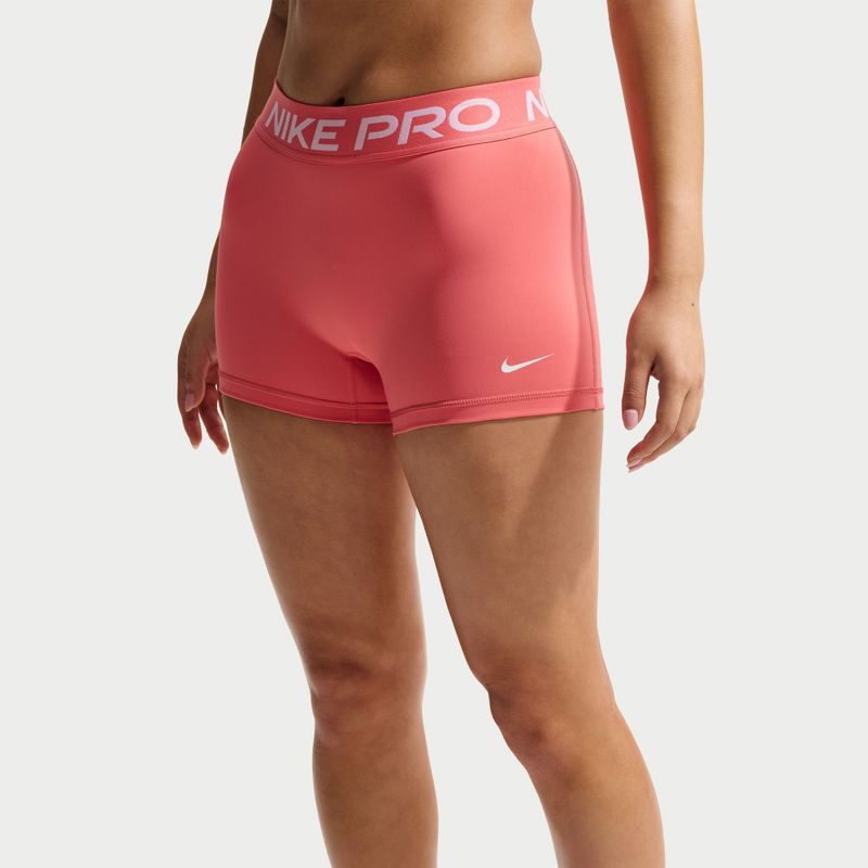 Women's shorts Nike Pro Mid-Rise Biker 3" sea coral/white 5
