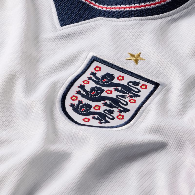 Children's football shirt Nike England 2026 Stadium Home white/speed red/obsidian/obsidian 3