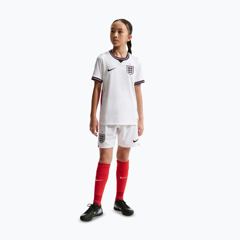 Children's football shirt Nike England 2026 Stadium Home white/speed red/obsidian/obsidian 5