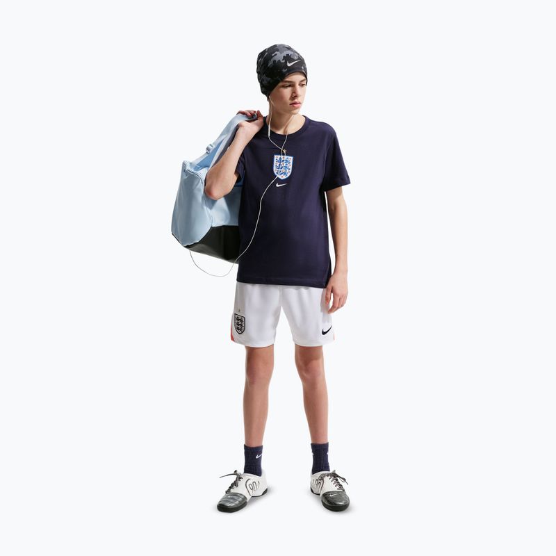 Children's football shorts Nike England 2026 Stadium Home white/speed red/obsidian/obsidian 2