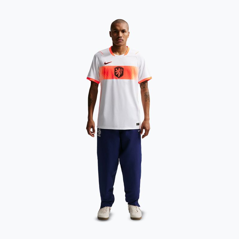 Men's football shirt Nike Netherlands 2026 Stadium Away white/hyper crimson/black 2