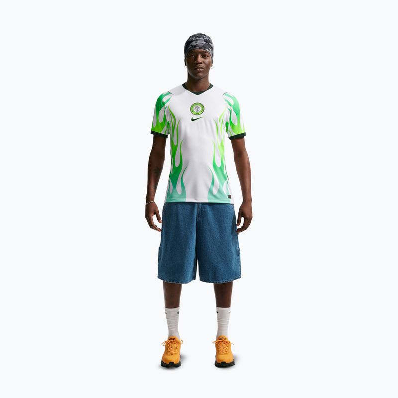Men's football shirt Nike Nigeria 2026 Stadium Away white/green glow/black 2