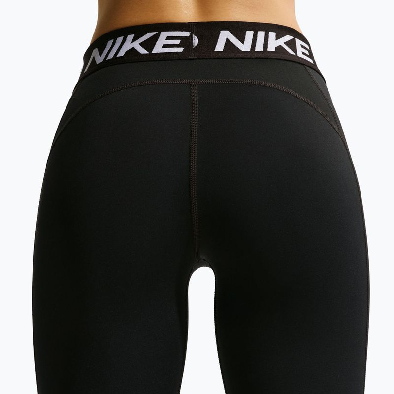 Women's leggings Nike Pro Mid-Rise Crop black/white 5