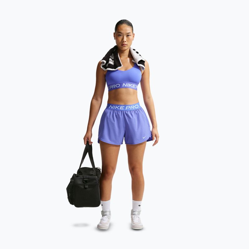 Women's training shorts Nike Pro Dri-Fit Mid-Rise Brief-Lined 3" sapphire/white 2