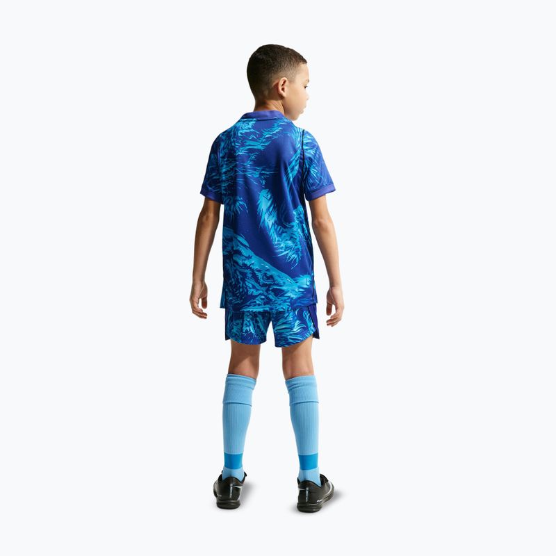 Children's football shorts Nike England 2026/27 Stadium Goalkeeper astronomy blue/black/white 3