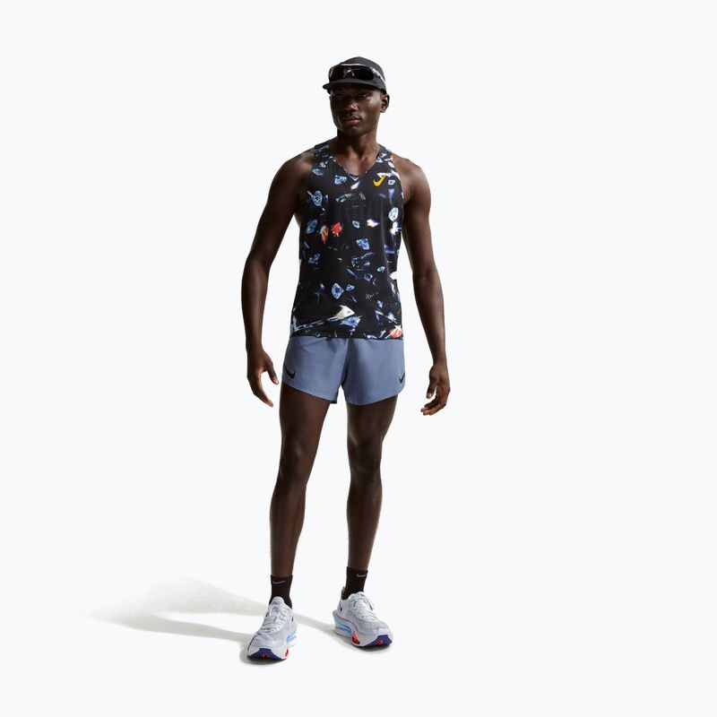 Men's running top Nike AeroSwift Dri-Fit ADV Singlet black/laser orange 2