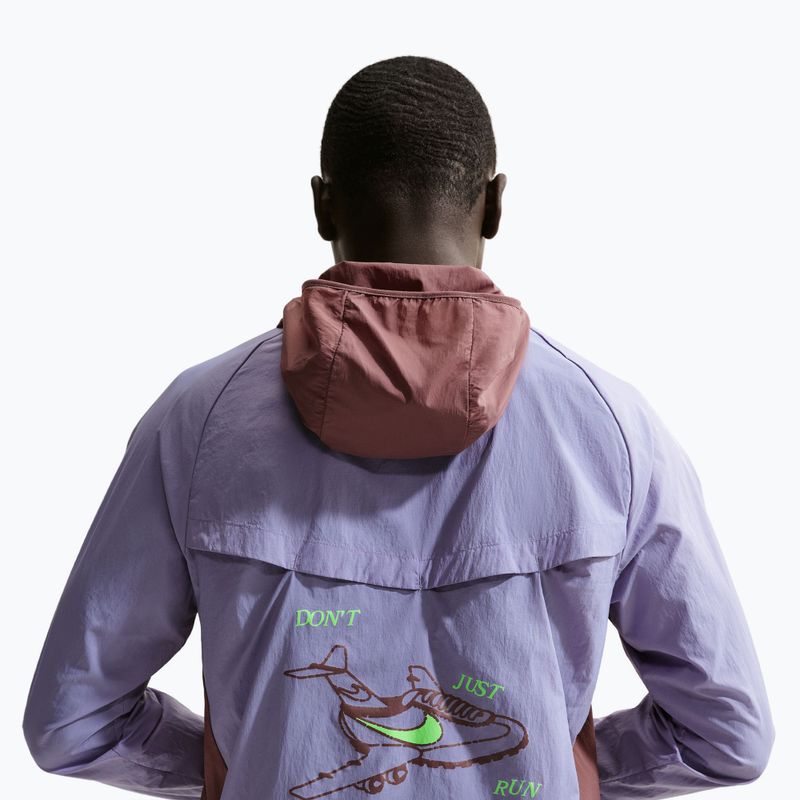 Men's running jacket Nike Fly Nike Stride iron purple/tattoo 4