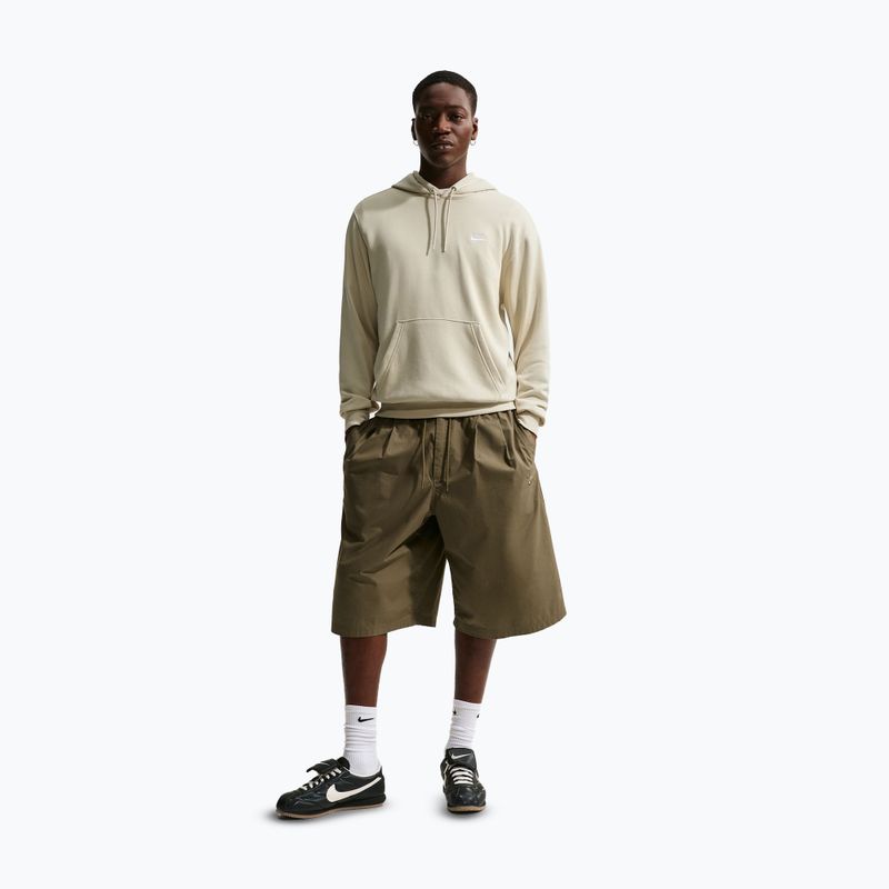 Men's sweatshirt Nike Club French Terry Pullover Hoodie light khaki/light khaki/white 2