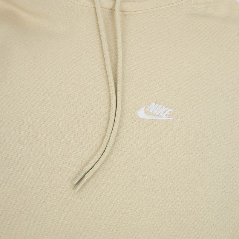 Men's sweatshirt Nike Club French Terry Pullover Hoodie light khaki/light khaki/white 8