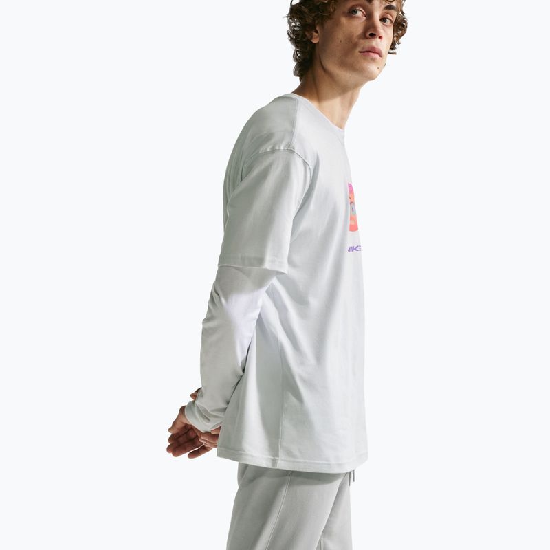 Men's trousers Nike Club French Terry Joggers light smoke grey/light smoke grey/white 6