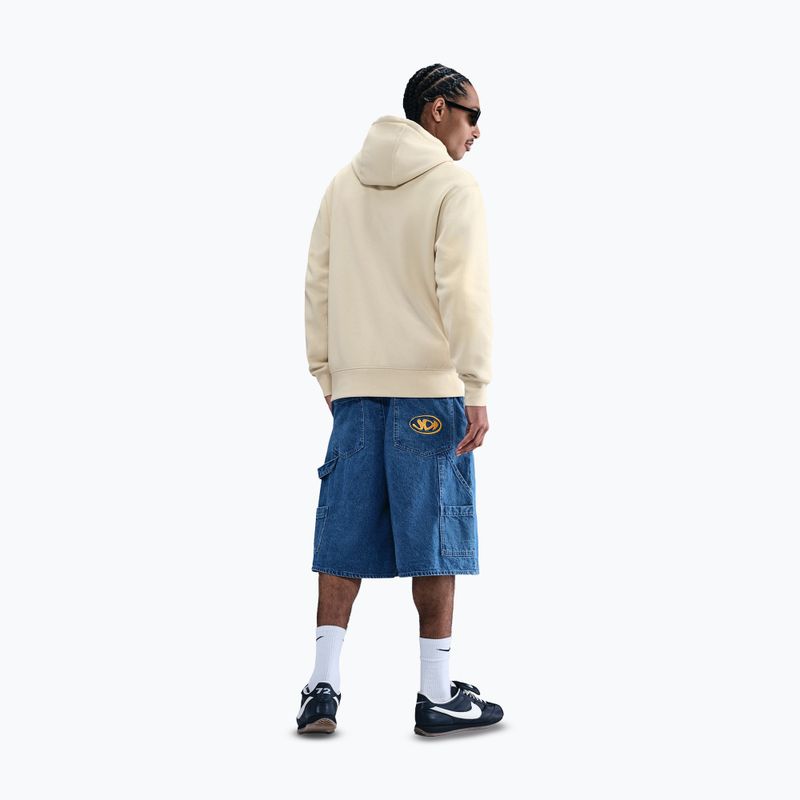 Men's sweatshirt Nike Club Pullover Hoodie light khaki/light khaki/white 3