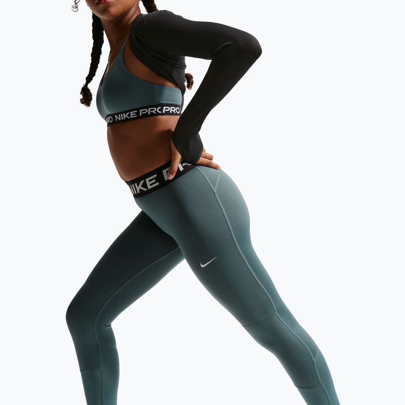 Children's leggings Nike Pro Dri-FIT mineral slate/black/white 6