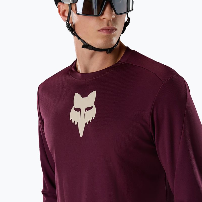 Men's cycling longsleeve Fox Racing Ranger Fox Head LS dark maroon 3