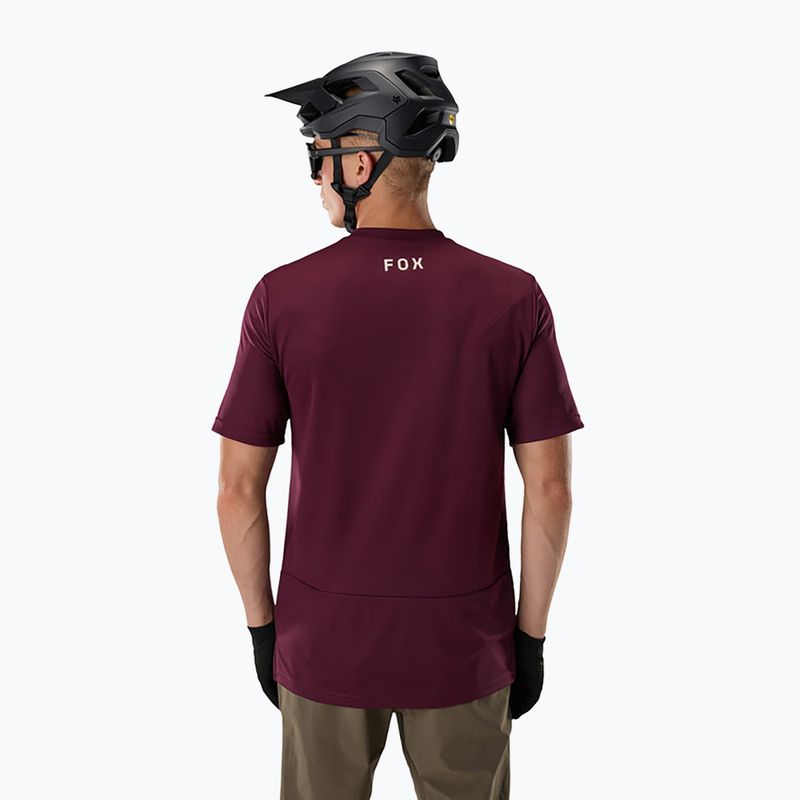 Men's cycling shirt Fox Racing Ranger Fox Head SS dark maroon 2