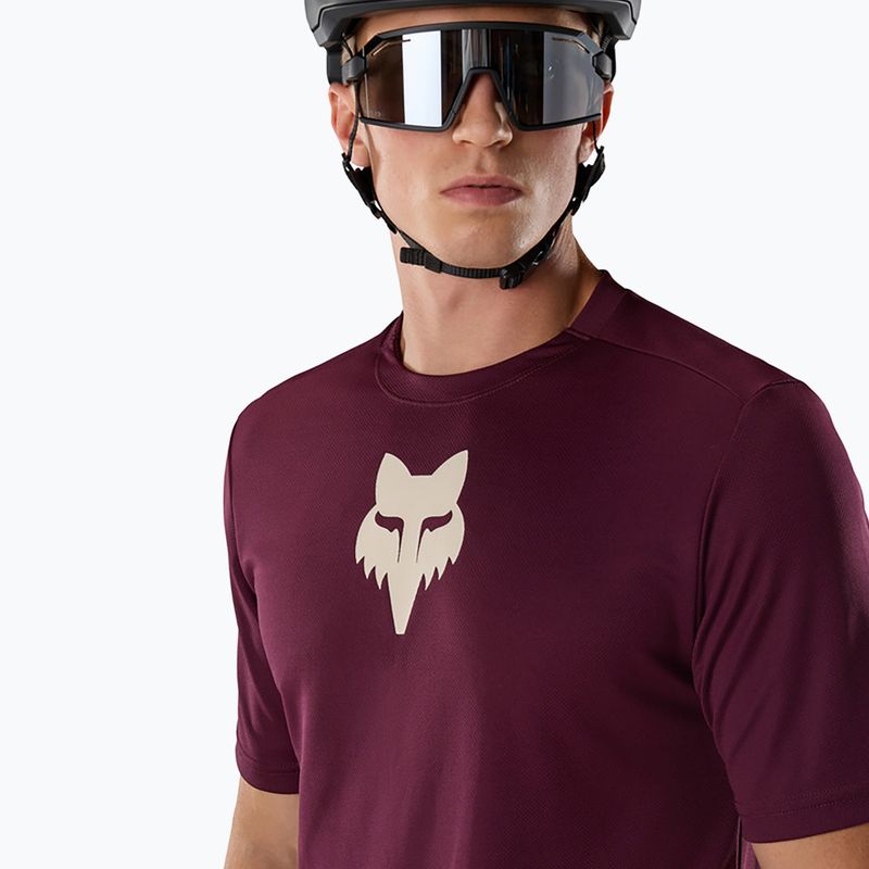 Men's cycling shirt Fox Racing Ranger Fox Head SS dark maroon 3