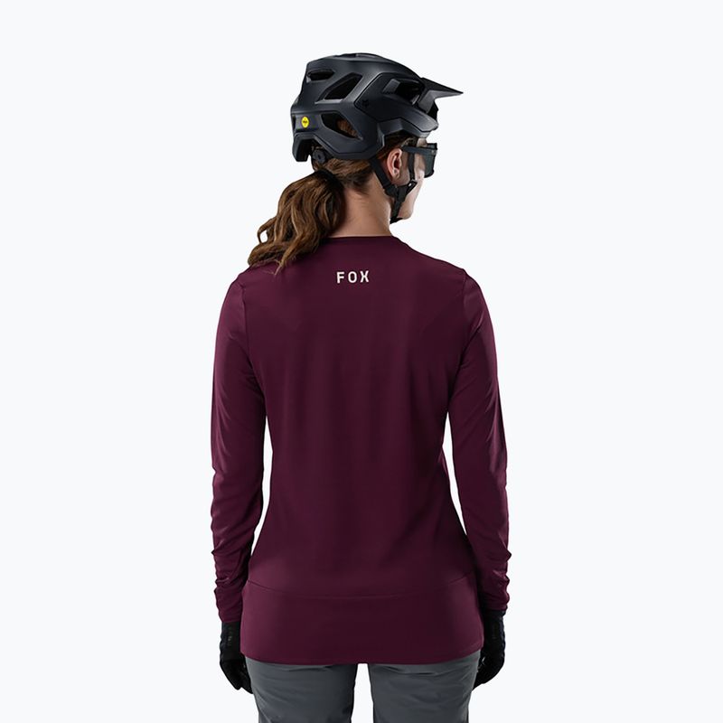 Women's cycling longsleeve Fox Racing Ranger Fox Head LS dark maroon 2