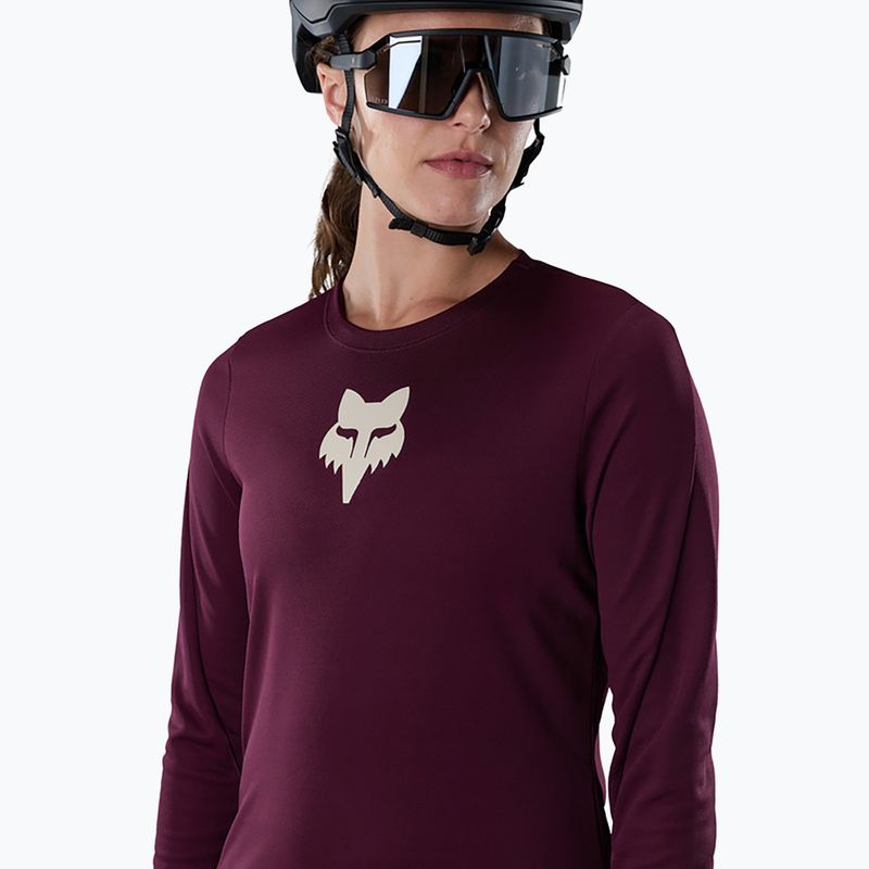 Women's cycling longsleeve Fox Racing Ranger Fox Head LS dark maroon 3