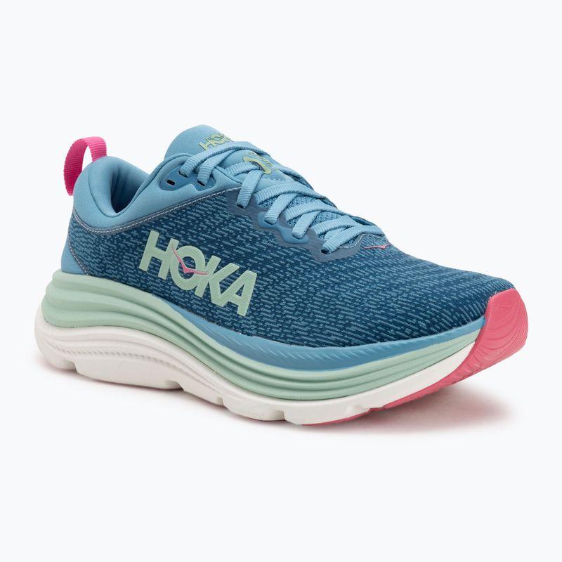 Women's running shoes HOKA Gaviota 5 alpine blue/jadeite