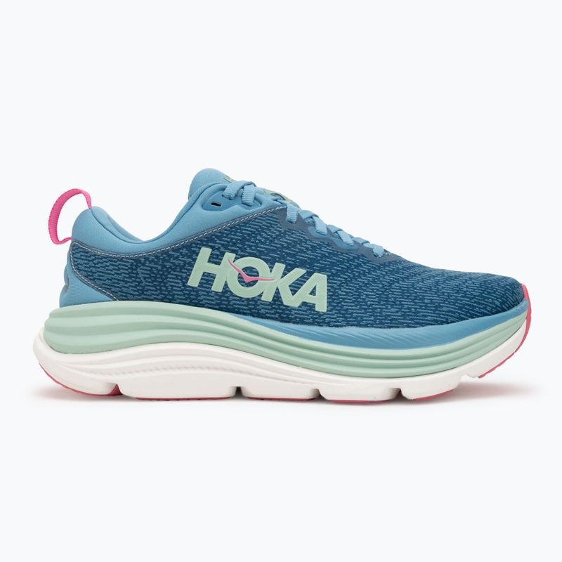 Women's running shoes HOKA Gaviota 5 alpine blue/jadeite 2