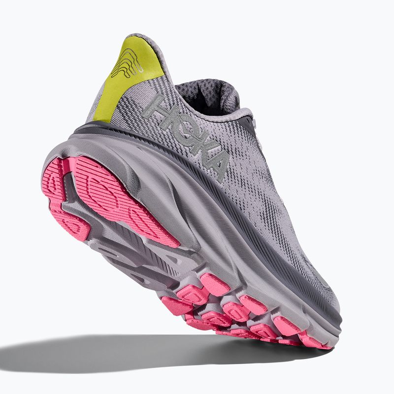 Women's running shoes HOKA Clifton 9 GTXgrey skies/foggy green 5