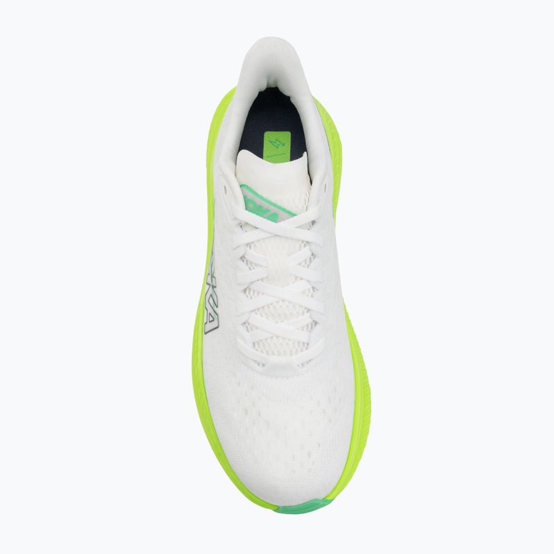 Men's running shoes HOKA Mach 6 white/neon lime 5