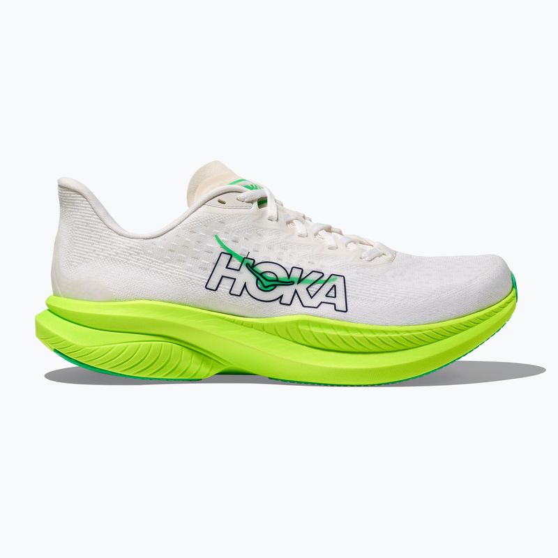 Men's running shoes HOKA Mach 6 white/neon lime 2