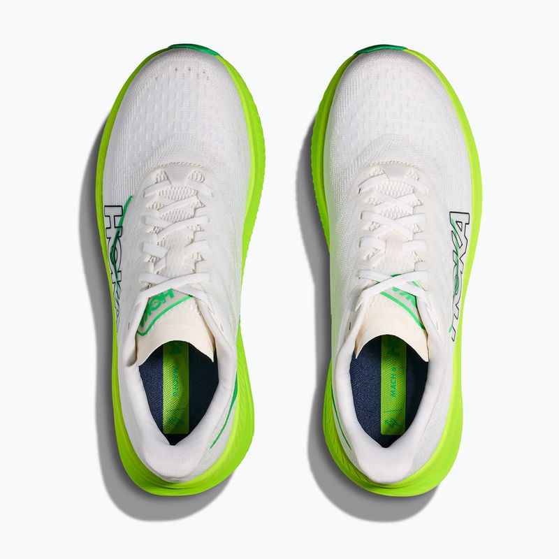 Men's running shoes HOKA Mach 6 white/neon lime 8