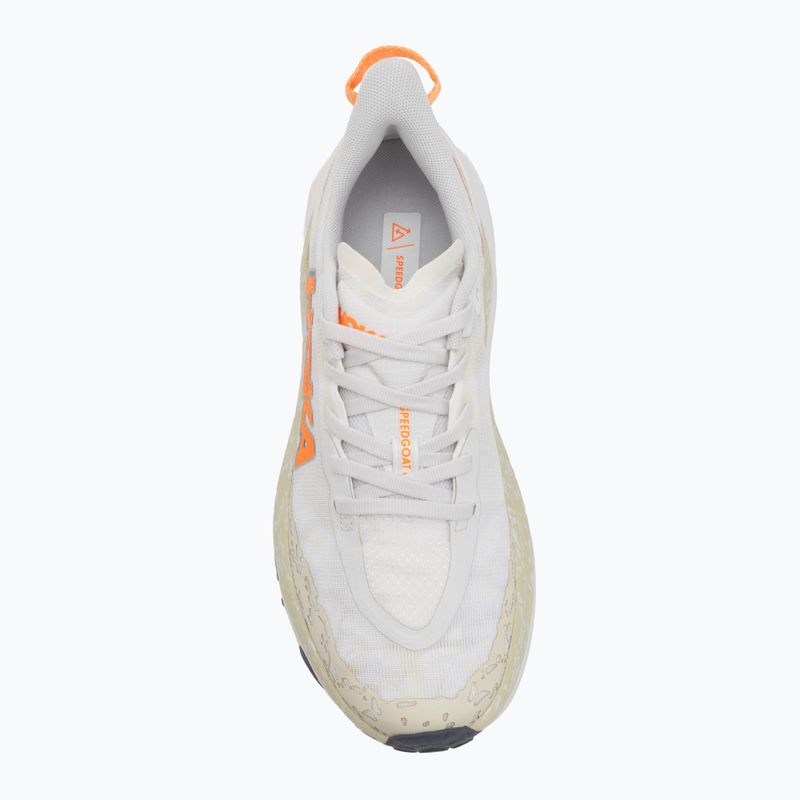 Men's running shoes HOKA Speedgoat 6 white/neon tangerine 5