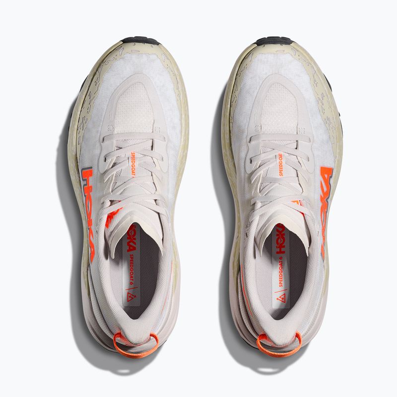 Men's running shoes HOKA Speedgoat 6 white/neon tangerine 8