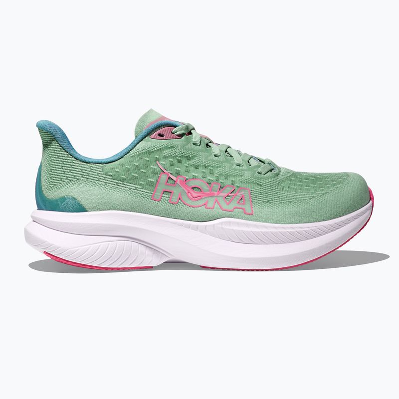 Women's running shoes HOKA Mach 6 jadeite/alpine blue 2
