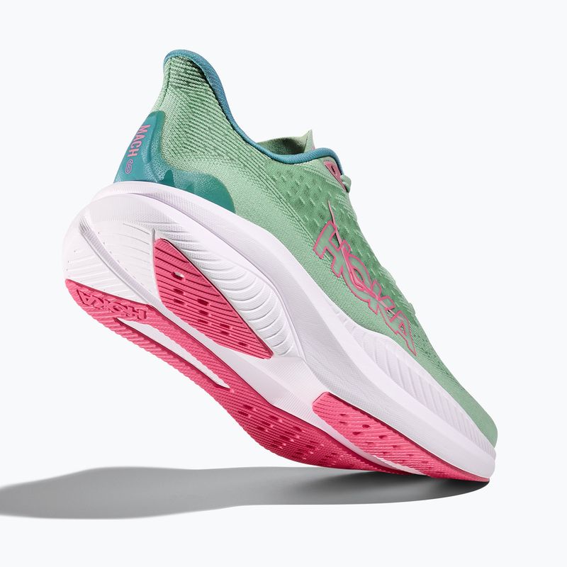 Women's running shoes HOKA Mach 6 jadeite/alpine blue 5