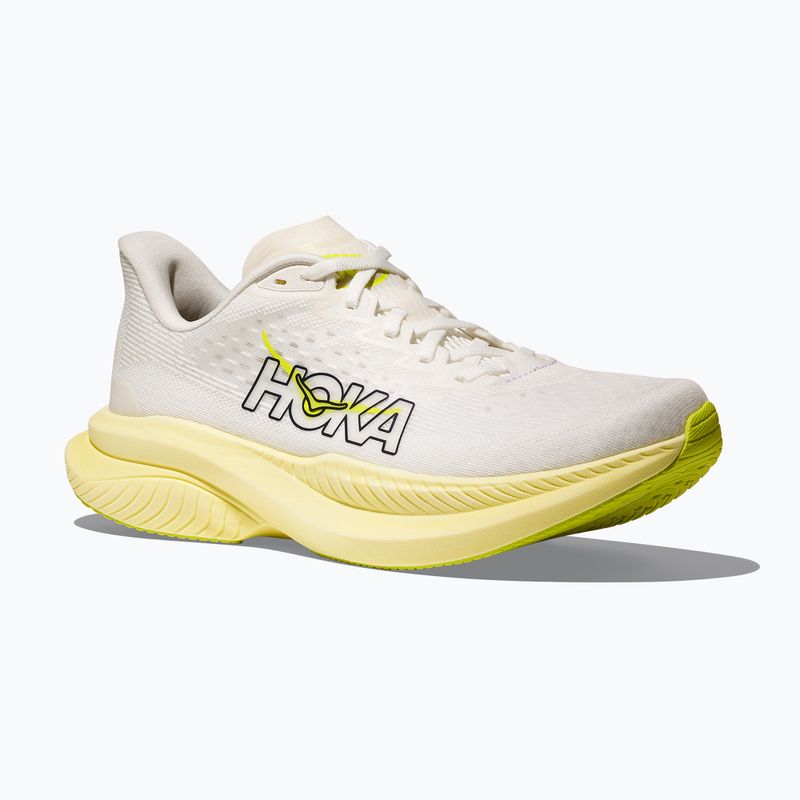 Women's running shoes HOKA Mach 6 white/neon hoka citrus