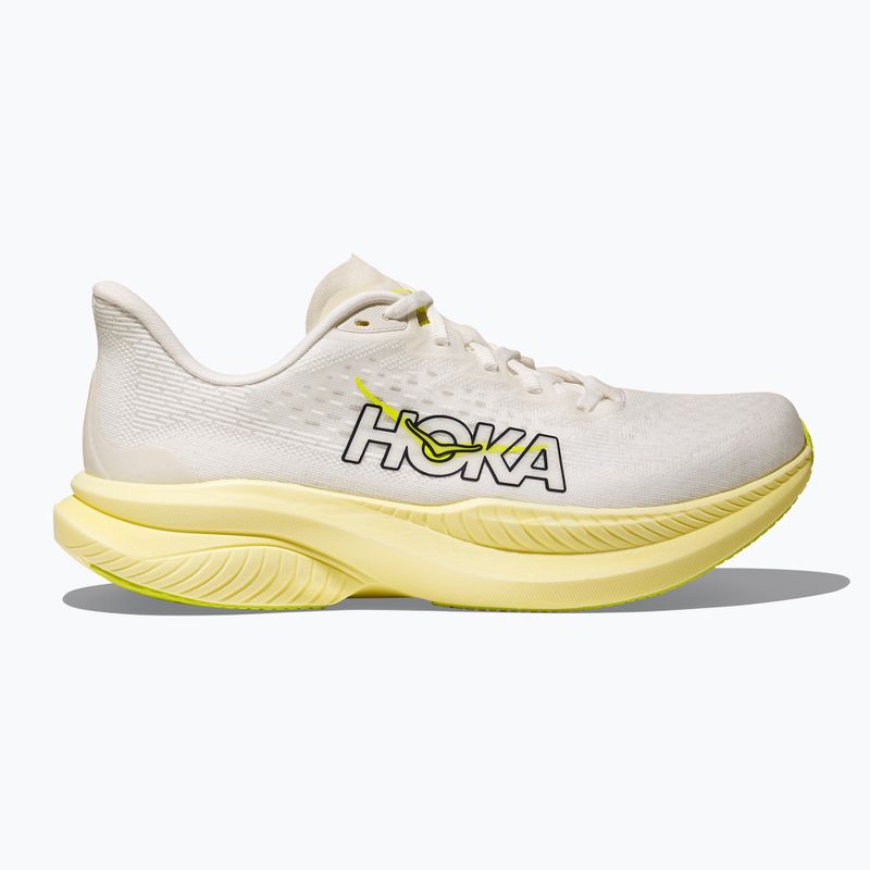 Women's running shoes HOKA Mach 6 white/neon hoka citrus 2