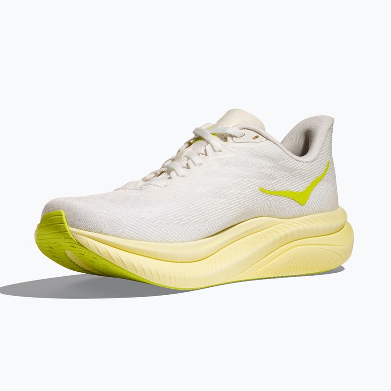 Women's running shoes HOKA Mach 6 white/neon hoka citrus 4