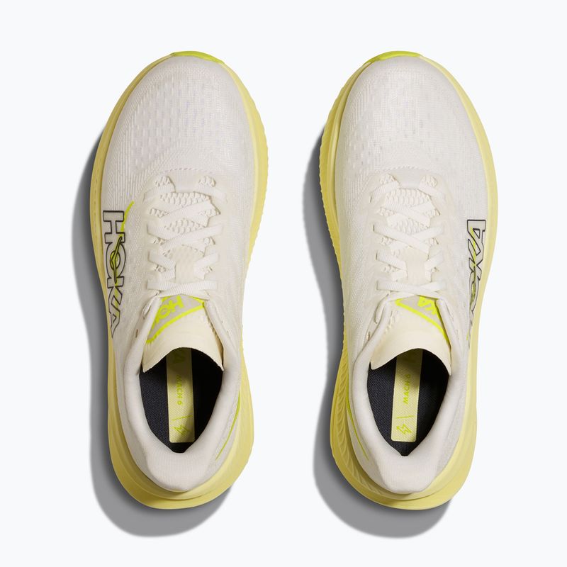 Women's running shoes HOKA Mach 6 white/neon hoka citrus 8