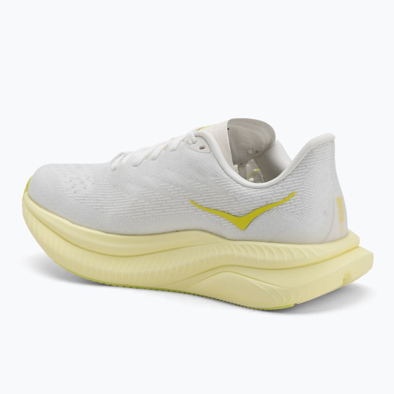 Women's running shoes HOKA Mach 6 white/neon hoka citrus 3