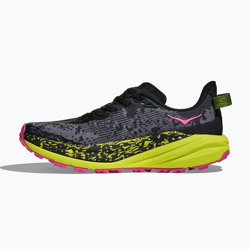 Women's running shoes HOKA Speedgoat 6 black/neon rose 3