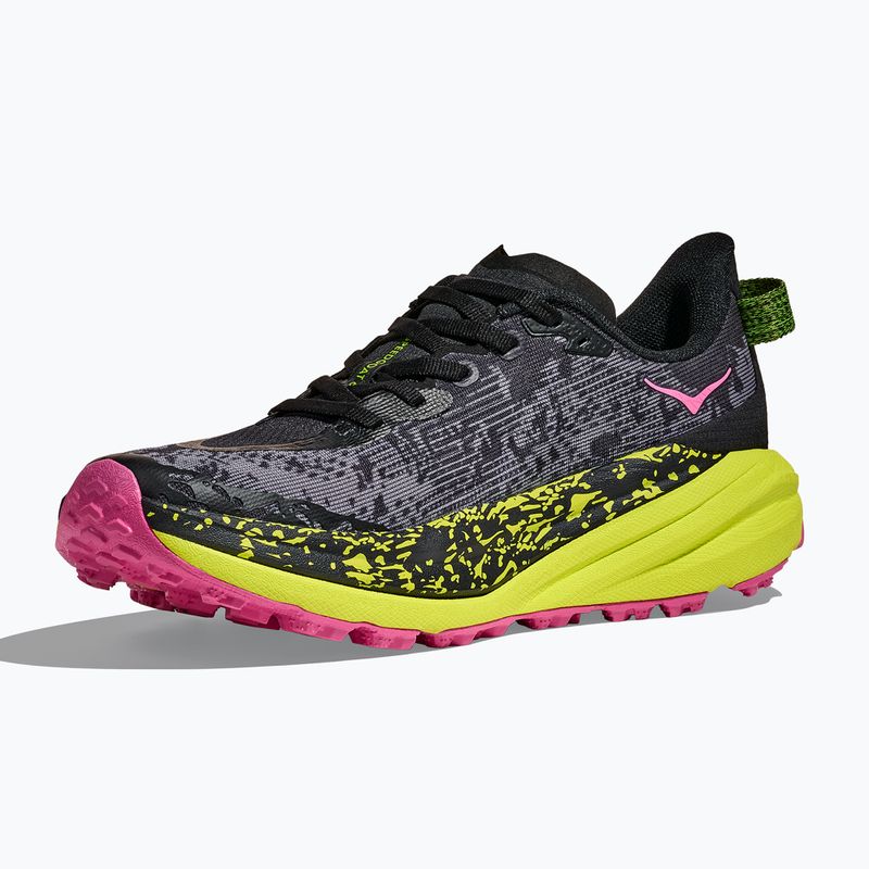 Women's running shoes HOKA Speedgoat 6 black/neon rose 4