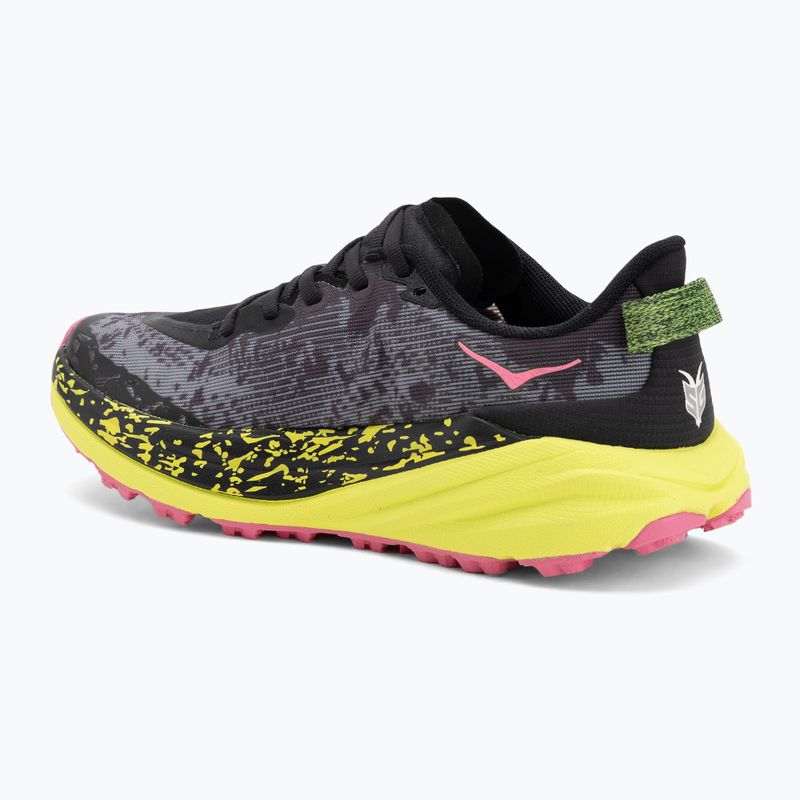 Women's running shoes HOKA Speedgoat 6 black/neon rose 3
