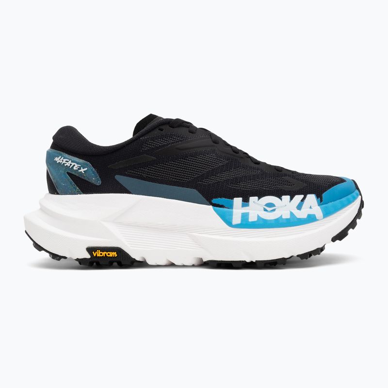 Men's running shoes Hoka Mafate X black/skyward blue 2