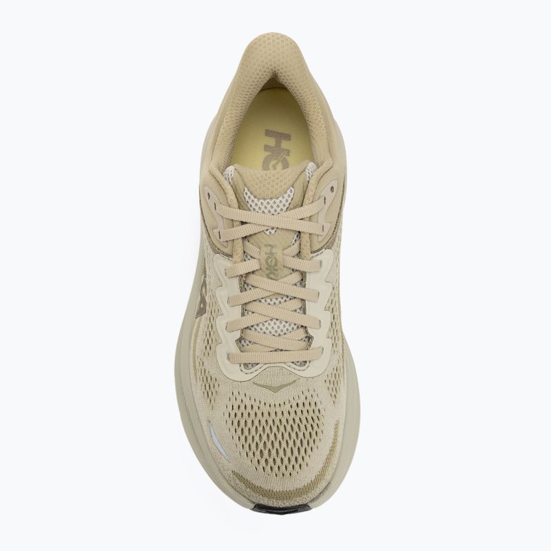 Men's running shoes HOKA Bondi 9 grassland/oyster mushroom 5