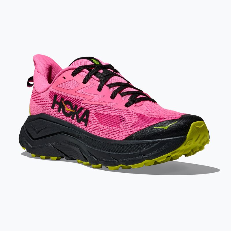 Women's running shoes HOKA Challenger 8 neon rose/black 8