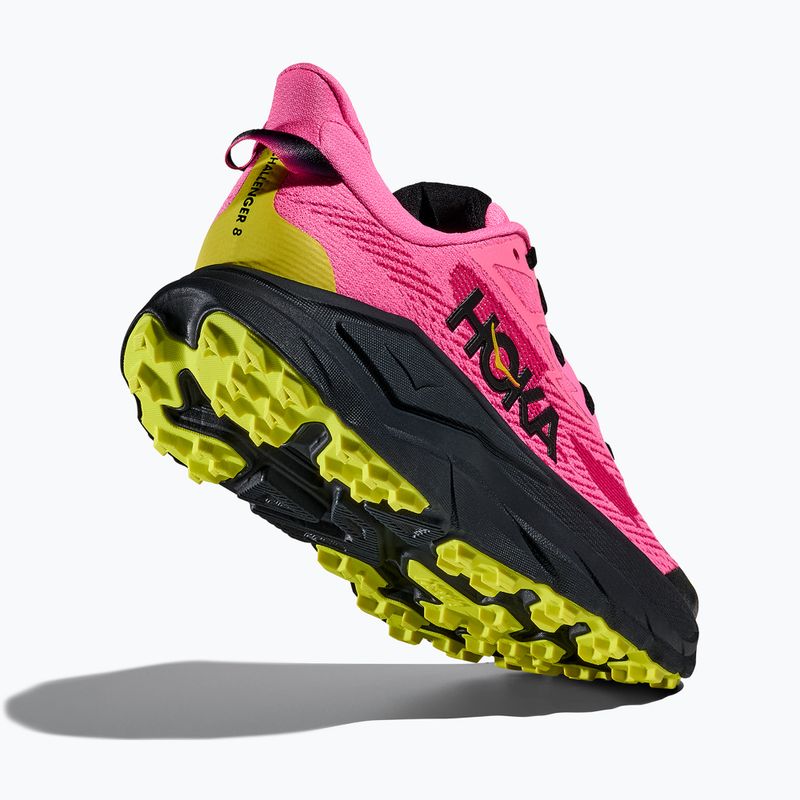 Women's running shoes HOKA Challenger 8 neon rose/black 12