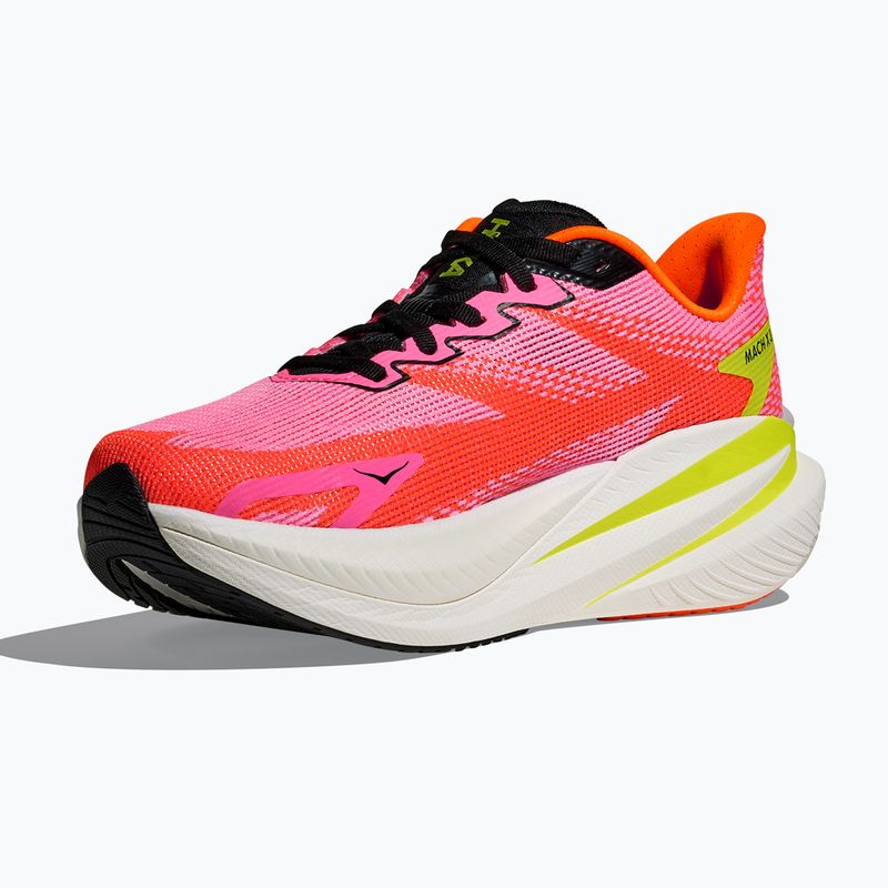 Shoes Women's running trainers Hoka Mach X 3 neon rose/neon tangerine 4